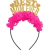 Best Mom Ever Headband, Hot Pink