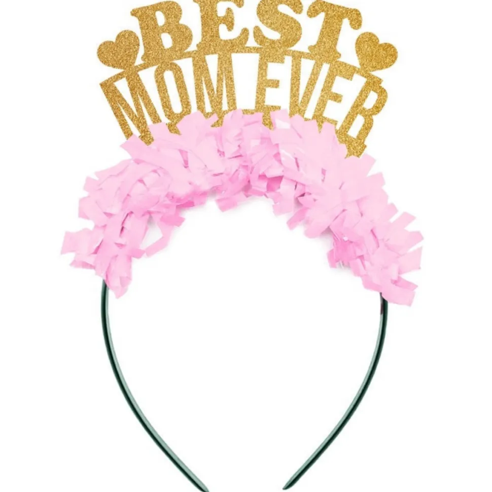 Best Mom Ever Headband, Light Pink
