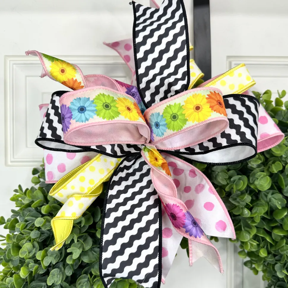 Black and White Illusion Ribbon, 2.5" X 10YD