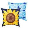 Bless Our Home Sunflower Pillow