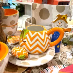 Chevron Pumpkin Shaped Mug by Happy Everything!