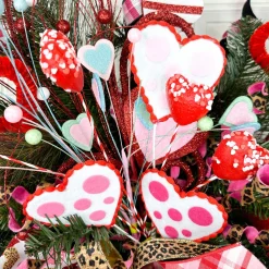 Felt Polkadot Heart Spray, 24.5