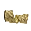 Glitter Lattice Gold Ribbon, 2.5" x 10YD