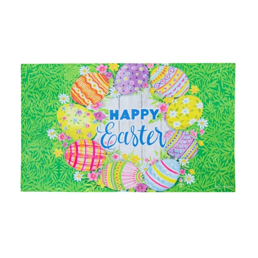 Happy Easter Wreath Sassafras Estate Mat