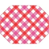 Hot Pink and Red Check Posh Placemat Set