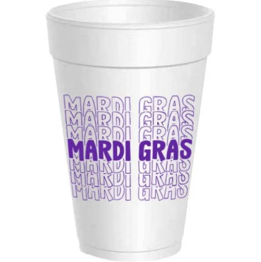 Mardi Gras Foam Cup Sleeve