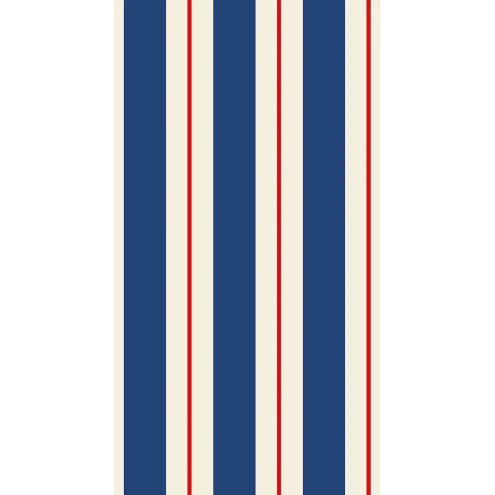 Navy & Red Awning Stripe Guest Napkin Set