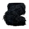 Ostrich Feather Black Ribbon, 4" X 10YD