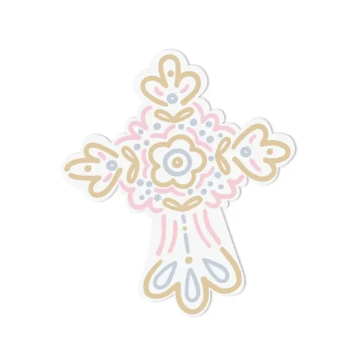 Pastel Fanciful Cross Big Attachment by Happy Everything!