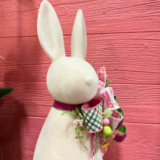 Perfectly Plaid Flocked Bunny