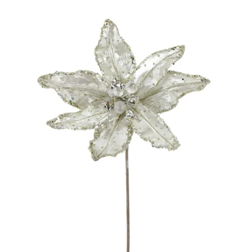 Platinum Jewel Glitter Lily Stem