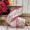 Poplin Colorful Hearts Ribbon, 2.5"X10YD
