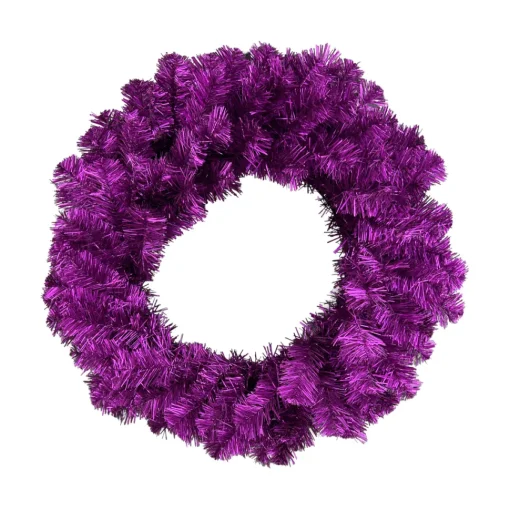 Purple Tinsel Wreath