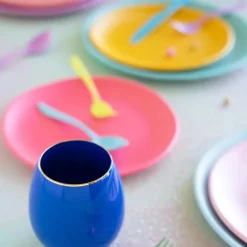 Rainbow Dessert Plate by Glitterville