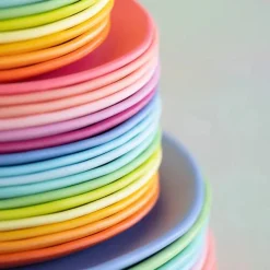 Rainbow Dessert Plate by Glitterville
