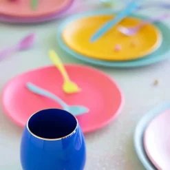 Rainbow Dinner Plate by Glitterville