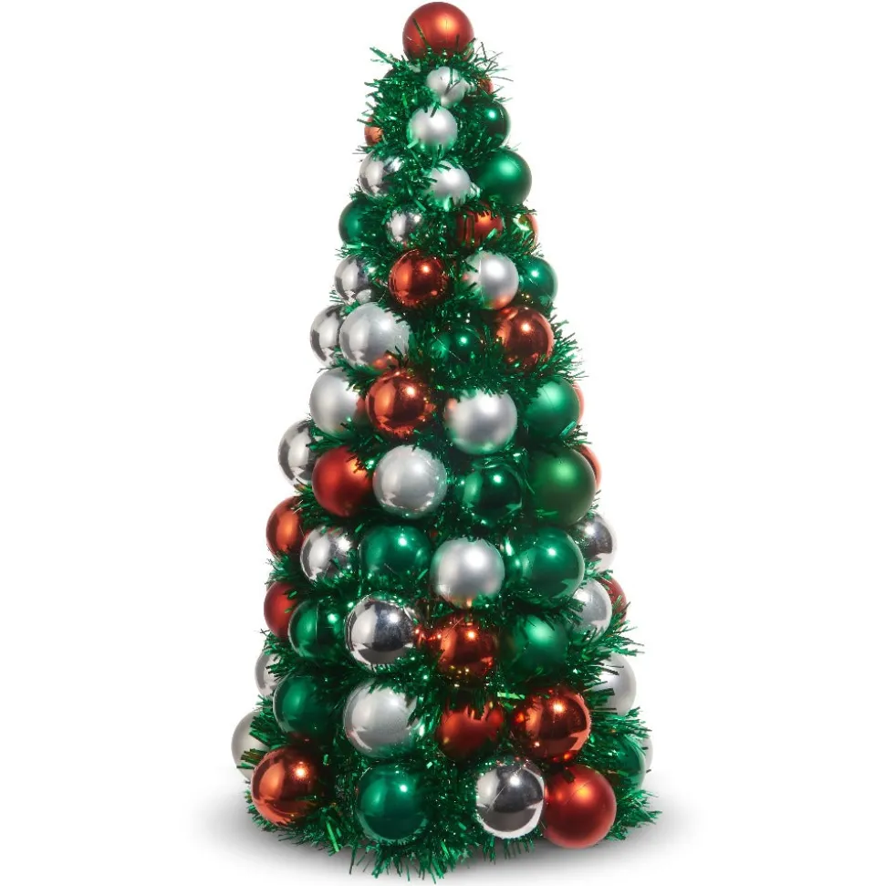 Red and Green Ball Ornament Tree