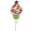 Red and Green Chenille Cupcake Pick