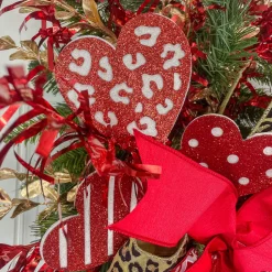 Red and White Glittery Heart, 25