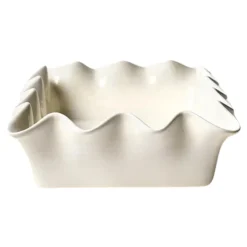 Signature White Ruffle Casserole Dish