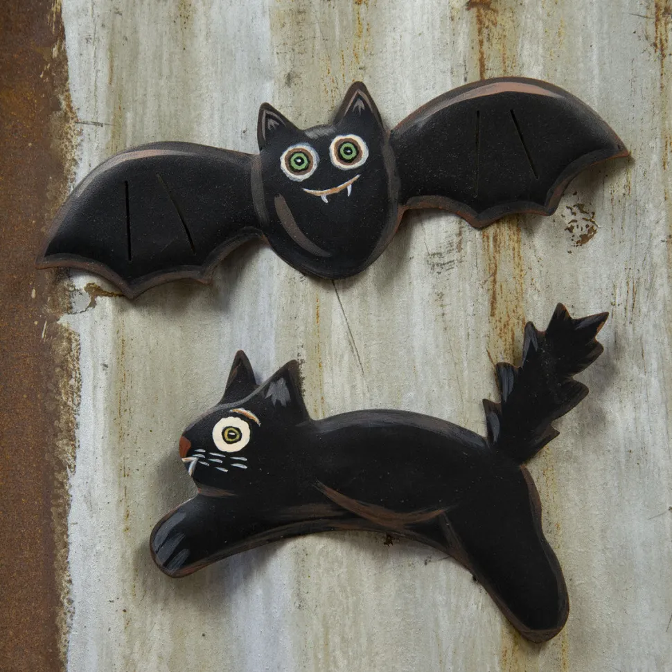 Vintage Bat and Cat Magnet