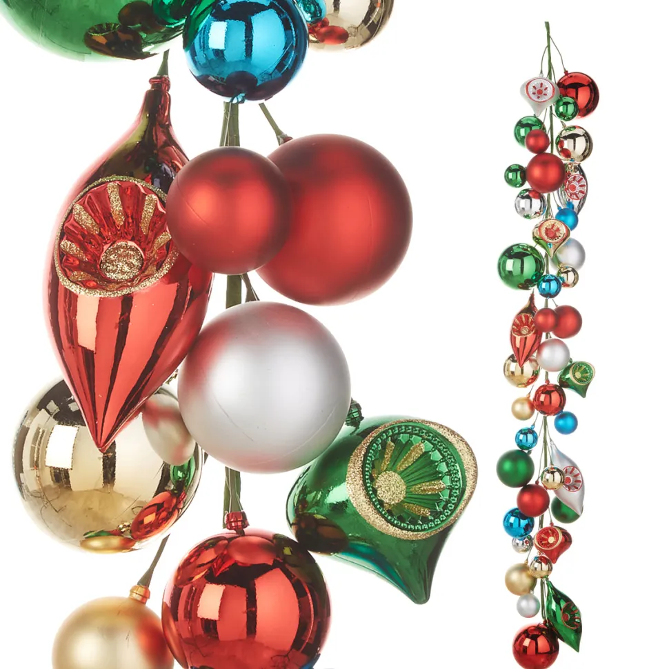 Vintage Ornament Ball Garland, 4'