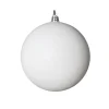 White Glitter Ball Ornament, 6"