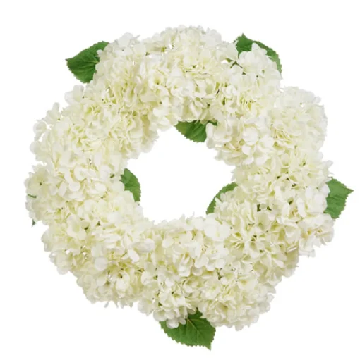 White Hydrangea Wreath, 26"