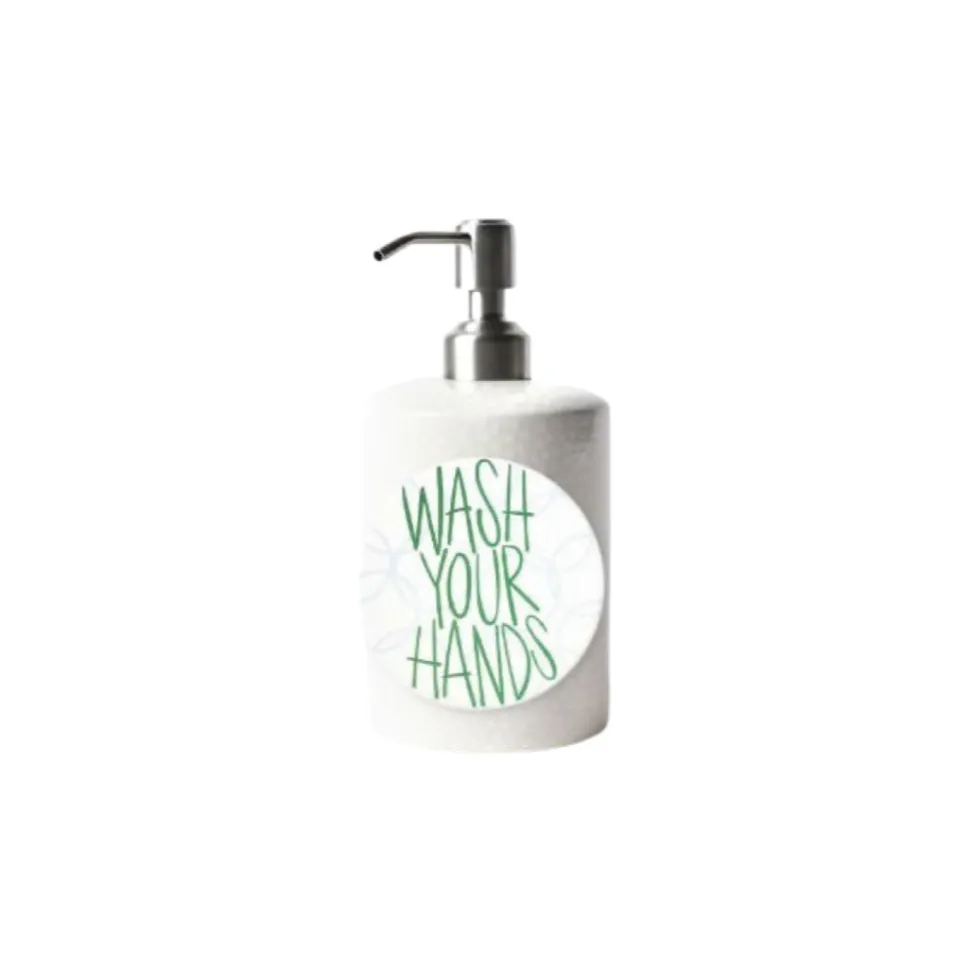 White Small Dot Cylinder Soap Pump by Happy Everything!