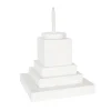 White Wood Display Stand, Short
